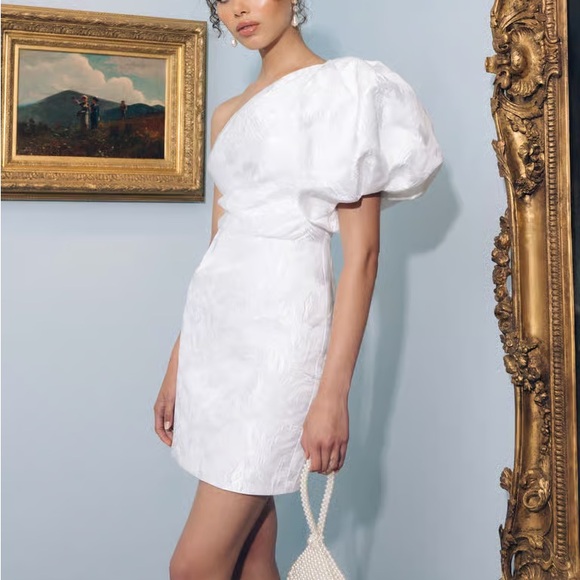 Jenny Yoo White One-Shoulder Dress - Picture 3 of 6